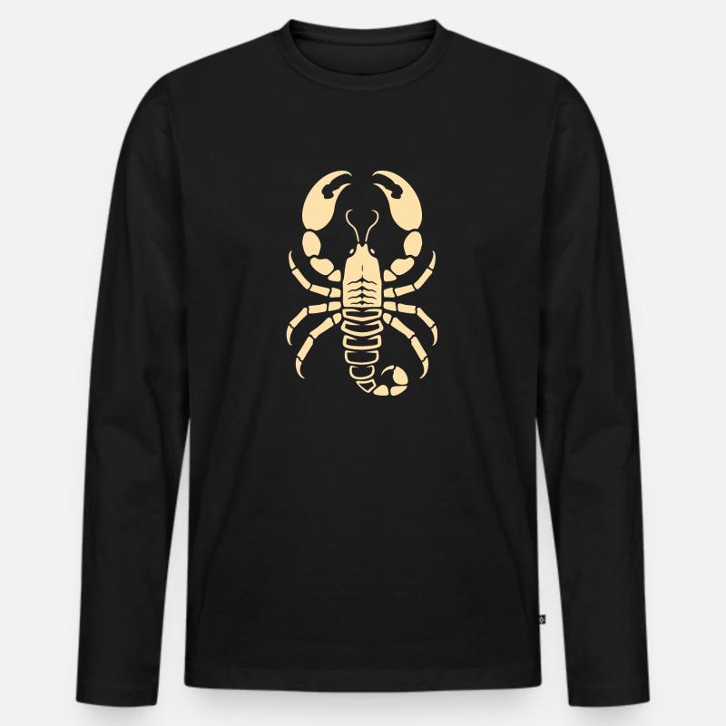 Skorpion - Männer Premium Bio Langarmshirt - Schwarz