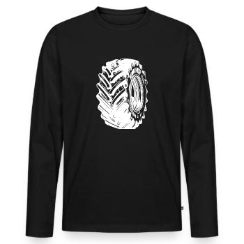 D’énormes pneus pour le sport et les tracteurs - T-shirt manches longues Premium bio Homme - noir - Devant - Nico (187cm)