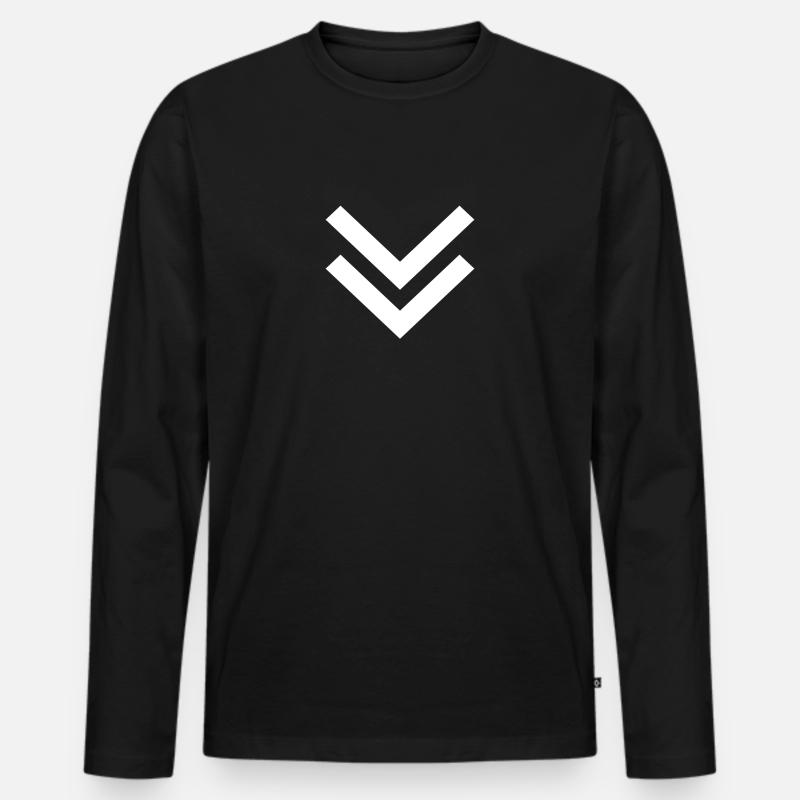Pfeile - Arrow - Männer Premium Bio Langarmshirt - Schwarz