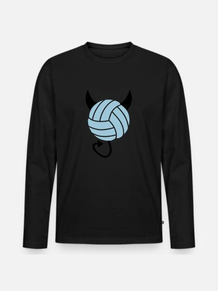 Volleyball Devil - T-shirt manches longues Premium bio Homme - noir
