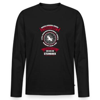 Steinbock Sternzeichen Horoskop - Männer Premium Bio Langarmshirt - Schwarz - Vorne - Nico (187cm)
