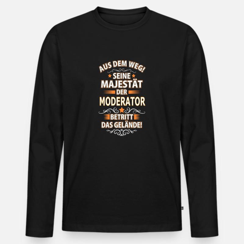 MODERATOR - Männer Premium Bio Langarmshirt - Schwarz