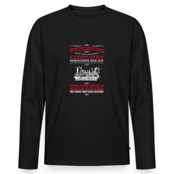 Time Machines (lumière) - T-shirt manches longues Premium bio Homme - noir - Devant - Nico (187cm)