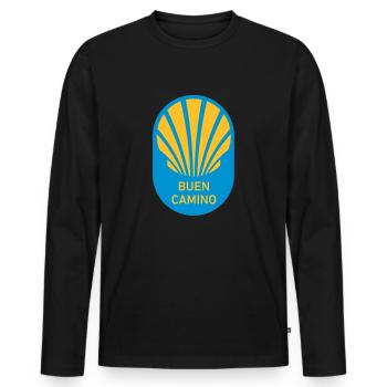 Pétoncle Buen - Danny Alexander Lettkemann - T-shirt manches longues Premium bio Homme - noir - Devant - Nico (187cm)