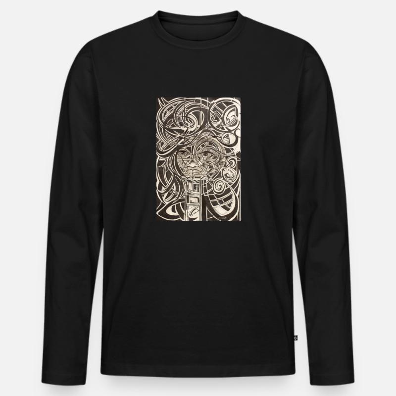 Graffitit Art - Männer Premium Bio Langarmshirt - Schwarz