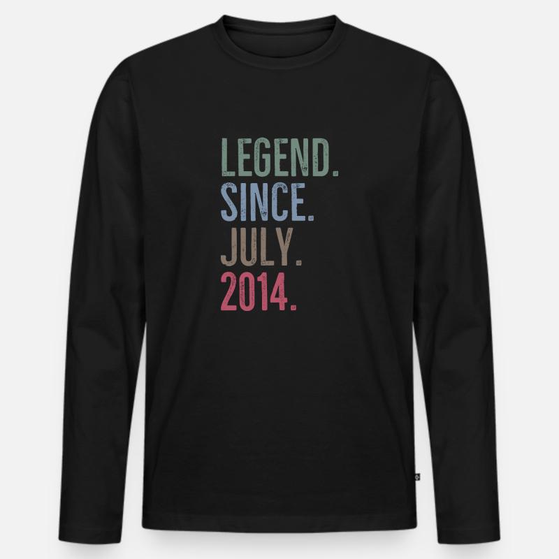 Legende seit Juli 2014 - Männer Premium Bio Langarmshirt - Schwarz