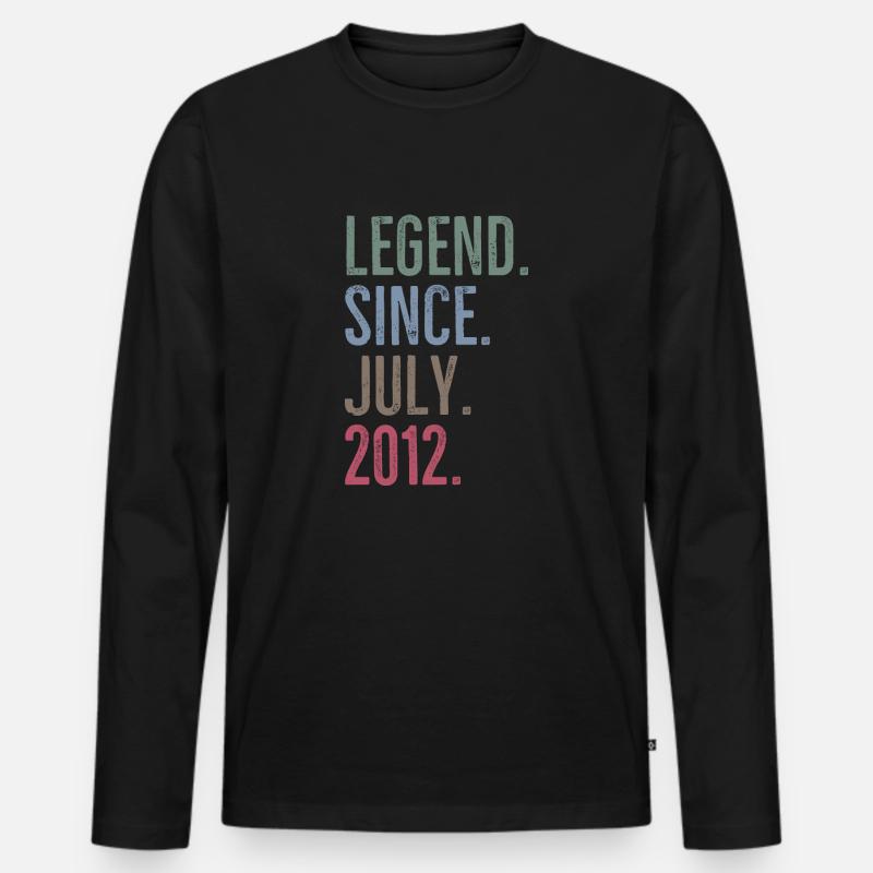 Legende seit Juli 2012 - Männer Premium Bio Langarmshirt - Schwarz