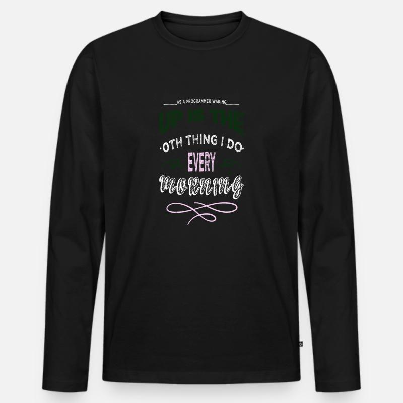 dayfathers day - Männer Premium Bio Langarmshirt - Schwarz