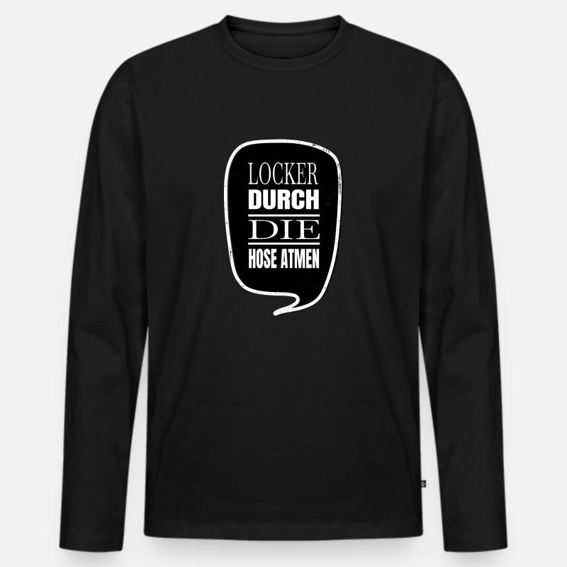 geschenkidee statement weihnachten - Männer Premium Bio Langarmshirt - Schwarz