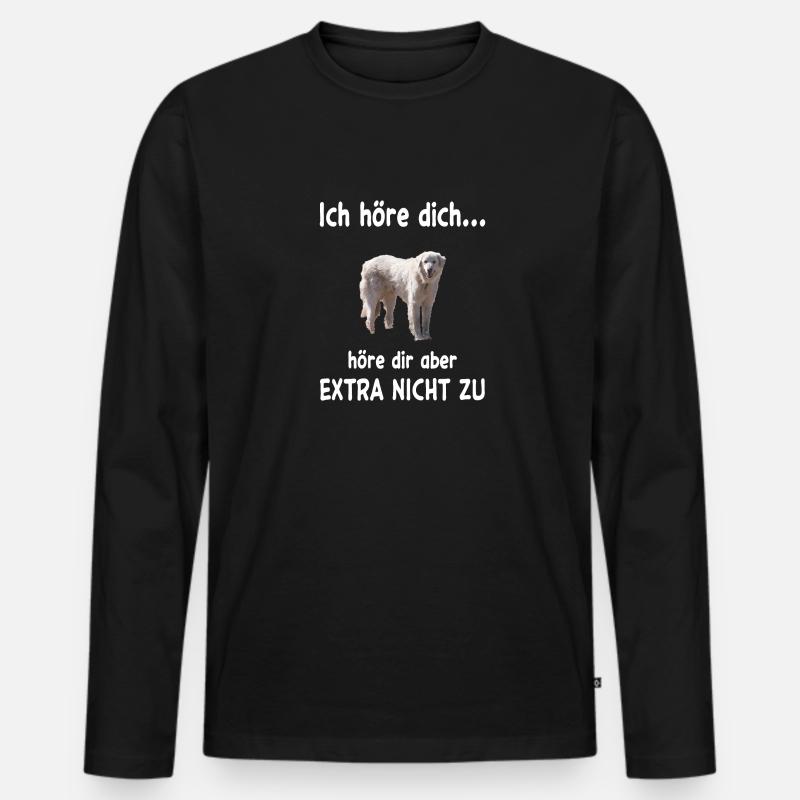 Akbash Hund - Akbash - Männer Premium Bio Langarmshirt - Schwarz