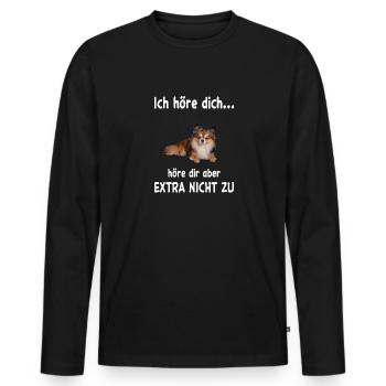 Chihuahua Hund - Chihuahua - Männer Premium Bio Langarmshirt - Schwarz - Vorne - Nico (187cm)