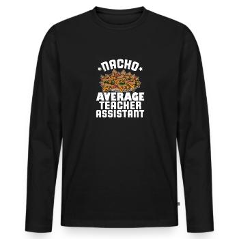 Nachos Cheese Mexico Mexican cuisine Jalapenos - Männer Premium Bio Langarmshirt - Schwarz - Vorne - Nico (187cm)