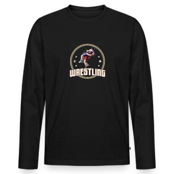 Freistilringen Wrestling Ringen Kampfsport - Männer Premium Bio Langarmshirt - Schwarz - Vorne - Nico (187cm)