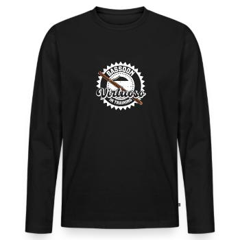 Musician Orchestra Wind instrument Bassoon - Men's Premium Organic Long Sleeve Shirt - black - Front - Nico (187cm)