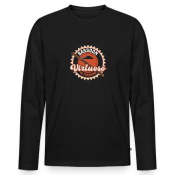 Musician Orchestra Wind instrument Bassoon - Men's Premium Organic Long Sleeve Shirt - black - Front - Nico (187cm)