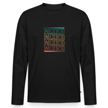 Mexico vacation tequila travel Mexican saying - Men's Premium Organic Long Sleeve Shirt - black - Front - Nico (187cm)