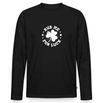Ireland Irish Origin National colours Flag - Men's Premium Organic Long Sleeve Shirt - black - Front - Nico (187cm)