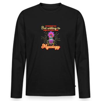 Fungi Ant Insects Biology Biologist School - Men's Premium Organic Long Sleeve Shirt - black - Front - Nico (187cm)