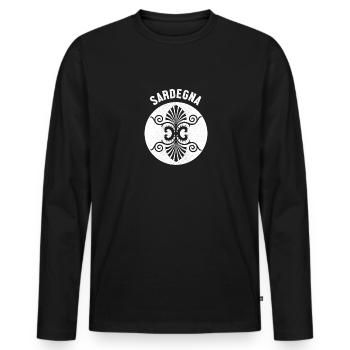 Sardaigne Vacances Italie Sardaigne Méditerranée - T-shirt manches longues Premium bio Homme - noir - Devant - Nico (187cm)
