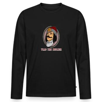 Transsilvanien Vlad Tepes Rumänien Impaler - Männer Premium Bio Langarmshirt - Schwarz - Vorne - Nico (187cm)