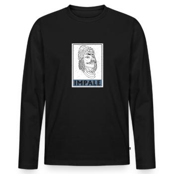 Transsilvanien Rumänien Vlad Tepes Balkan - Männer Premium Bio Langarmshirt - Schwarz - Vorne - Nico (187cm)