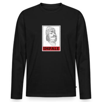 Transsilvanien Rumänien Vlad Tepes Balkan - Männer Premium Bio Langarmshirt - Schwarz - Vorne - Nico (187cm)