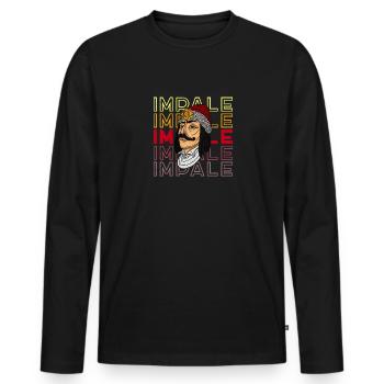 Balkan Bucharest Rumänien Geschichte Vlad - Männer Premium Bio Langarmshirt - Schwarz - Vorne - Nico (187cm)