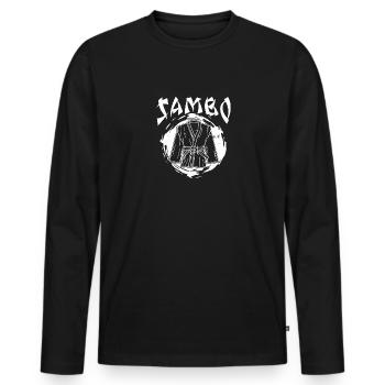 Sambo Ring Sports Suit Arts Martiaux Russie Martiale - T-shirt manches longues Premium bio Homme - noir - Devant - Nico (187cm)