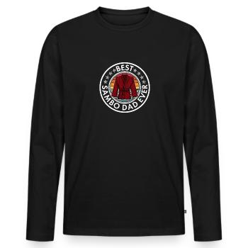 Sambo Sports Suit Russia Martial Arts Athletes - Men's Premium Organic Long Sleeve Shirt - black - Front - Nico (187cm)
