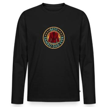 Sambo Sports Suit Russia Martial Arts Athletes - Men's Premium Organic Long Sleeve Shirt - black - Front - Nico (187cm)