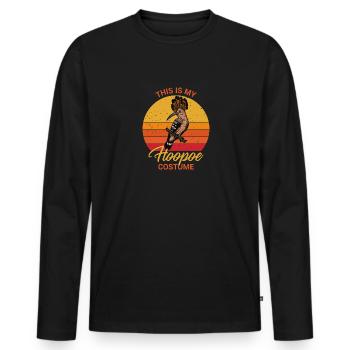 Singvogel Wiedehopf Wald Beobachten Ornithologe - Männer Premium Bio Langarmshirt - Schwarz - Vorne - Nico (187cm)