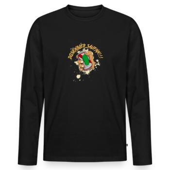 Dosenbier Party Saufen Bier Biertrinker Alkohol - Männer Premium Bio Langarmshirt - Schwarz - Vorne - Nico (187cm)