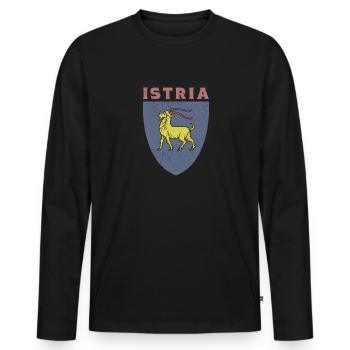 Istria flag Hrvatska Balkan Croatia trip Urla - Men's Premium Organic Long Sleeve Shirt - black - Front - Nico (187cm)