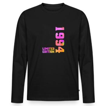 Limited Edition 1994 Cadeau Anniversaire 1994 - T-shirt manches longues Premium bio Homme - noir - Devant - Nico (187cm)