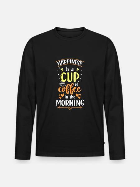 Glück Geld Lebensenergie - Männer Premium Bio Langarmshirt - Schwarz