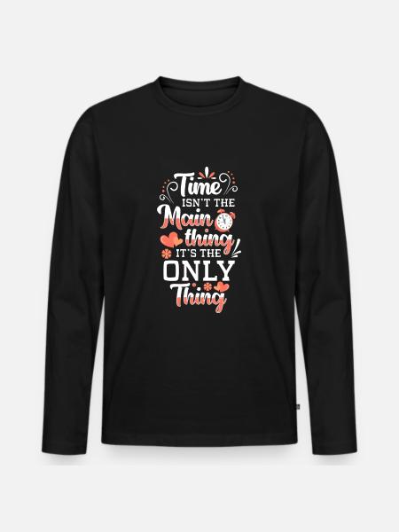 Sanduhr Lebenszeit Countdown - Männer Premium Bio Langarmshirt - Schwarz