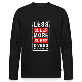 Party Birthday Event - Men's Premium Organic Long Sleeve Shirt - black - Front - Nico (187cm)