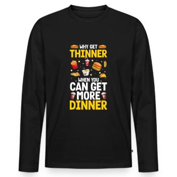 All you can eat Hotel Grill delicacies - Men's Premium Organic Long Sleeve Shirt - black - Front - Nico (187cm)