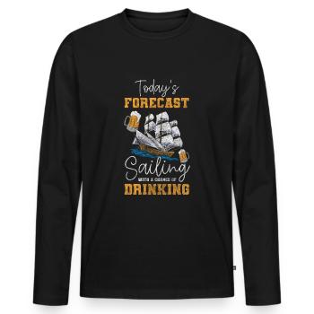 Voilier Sea Anchor Holiday - T-shirt manches longues Premium bio Homme - noir - Devant - Nico (187cm)