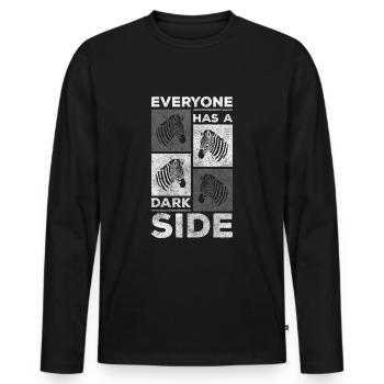 Militants des droits des animaux sauvages du zèbre Kenya - T-shirt manches longues Premium bio Homme - noir - Devant - Nico (187cm)