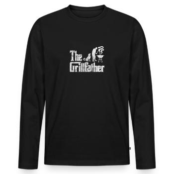 Grillfather Lustige Grill Grillen Sprüche Geschenk - Männer Premium Bio Langarmshirt - Schwarz - Vorne - Nico (187cm)