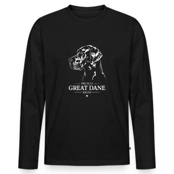 Great Dane Mom Dog Dog Great Dane Wilsigns - Men's Premium Organic Long Sleeve Shirt - black - Front - Nico (187cm)