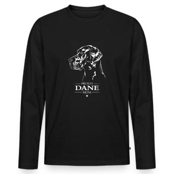 Dane Mom Dog Dog Great Dane Wilsigns - Men's Premium Organic Long Sleeve Shirt - black - Front - Nico (187cm)