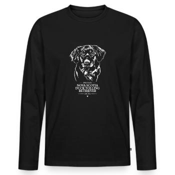 Nova Scotia Duck Tolling Retriever Mom Wilsigns - Men's Premium Organic Long Sleeve Shirt - black - Front - Nico (187cm)