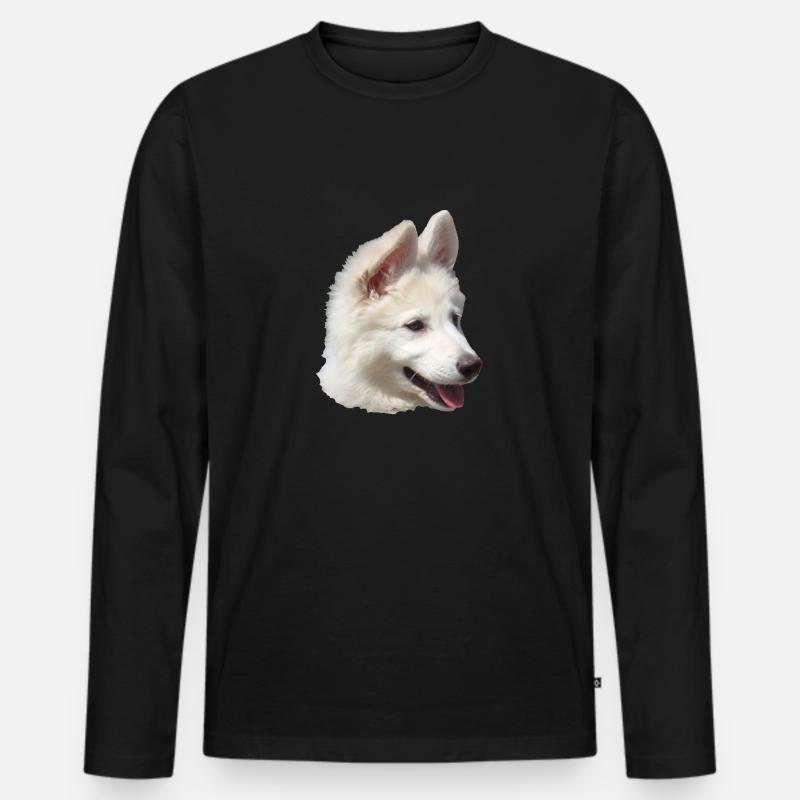 Welpe - Männer Premium Bio Langarmshirt - Schwarz