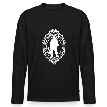 Barbarian - Men's Premium Organic Long Sleeve Shirt - black - Front - Nico (187cm)