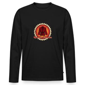 Sambo Fighter Sports Suit Athletes Martial Arts - Men's Premium Organic Long Sleeve Shirt - black - Front - Nico (187cm)