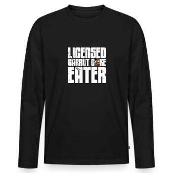 Carrot Cake Baking Baker Cake Pastry Shop - Men's Premium Organic Long Sleeve Shirt - black - Front - Nico (187cm)