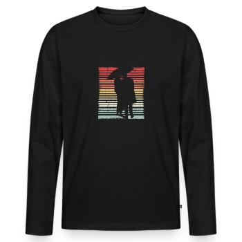 Regenschirm Umbrella love liebe paar - Männer Premium Bio Langarmshirt - Schwarz - Vorne - Nico (187cm)