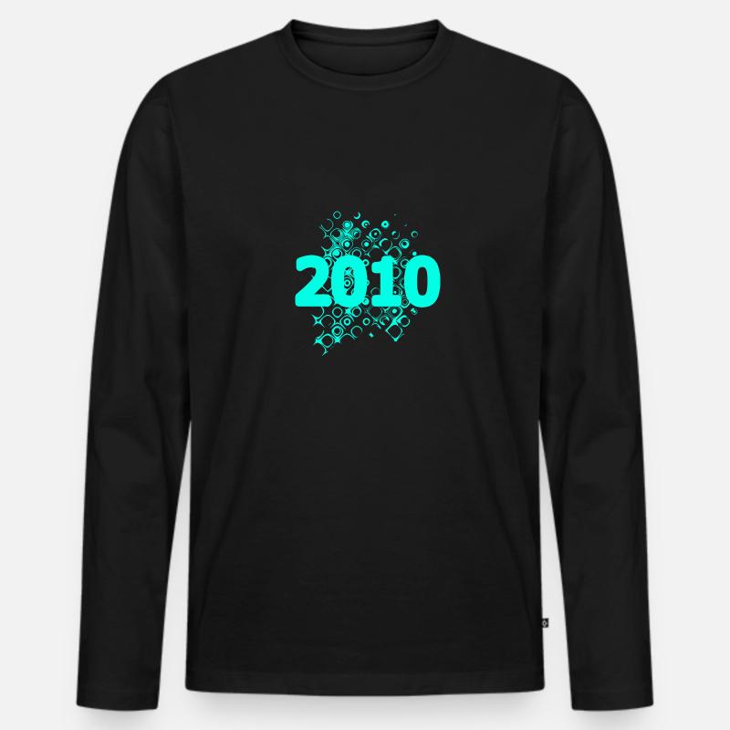 2010 2010 - Männer Premium Bio Langarmshirt - Schwarz
